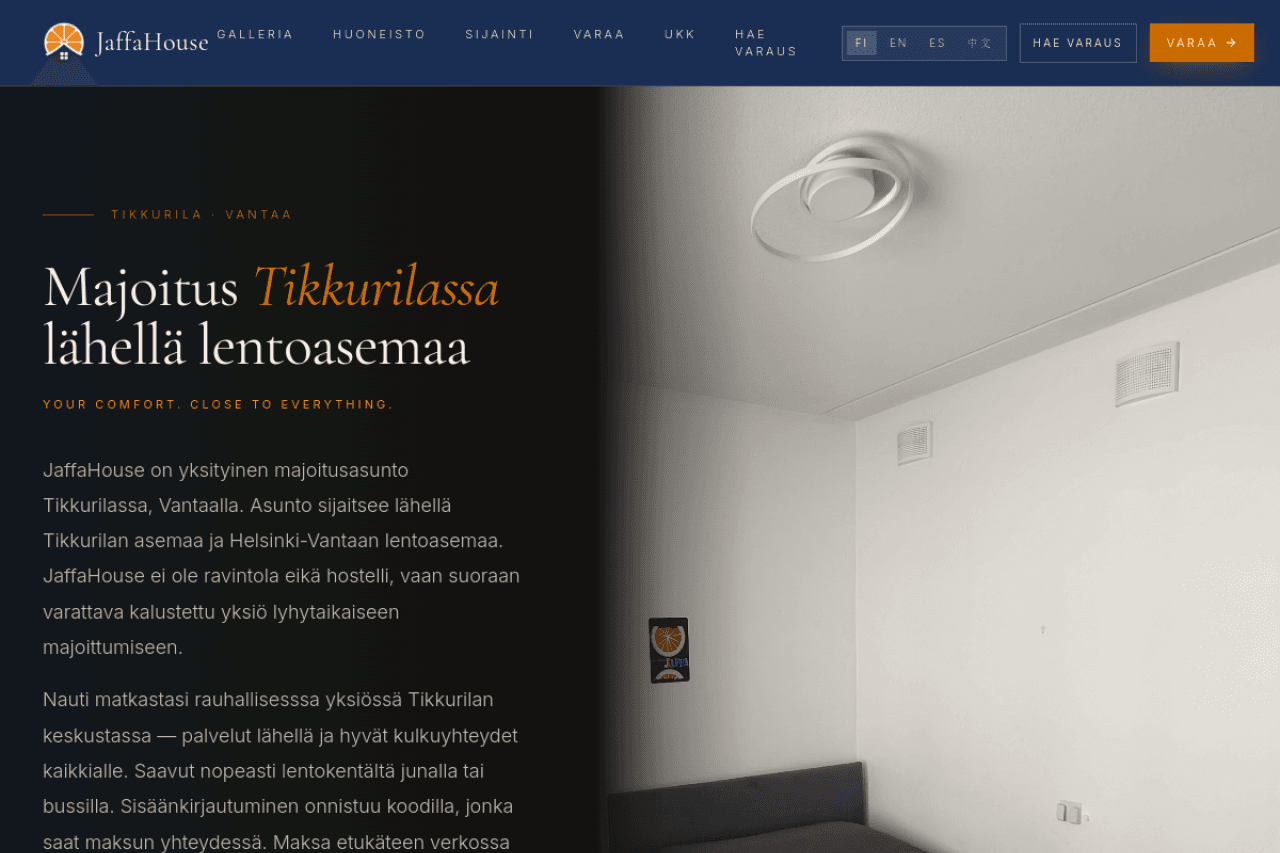 JaffaHouse.fi — sivuston esikatselu