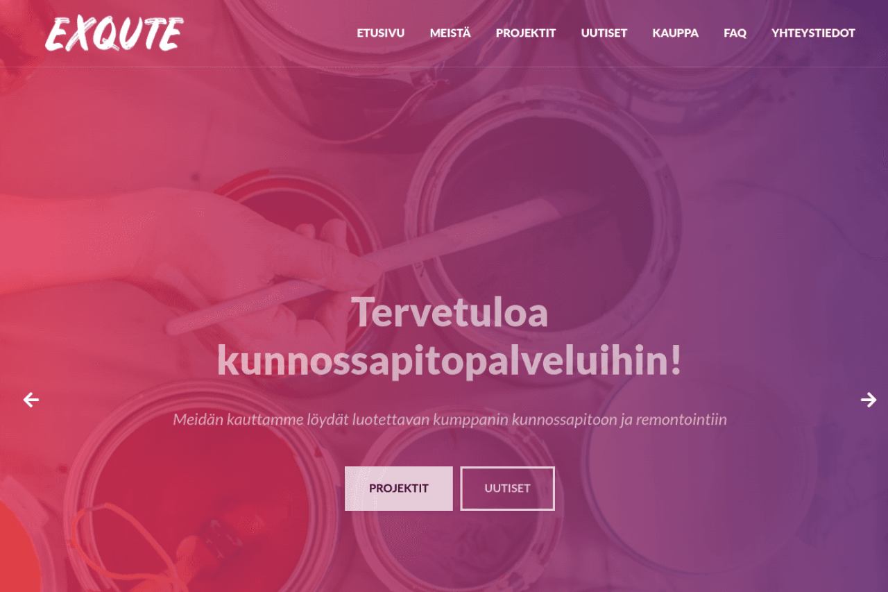 Kunnossapitopalvelut.fi — sivuston esikatselu